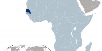 Քարտեզ գտնվելու վայրը Սենեգալ աշխարհը