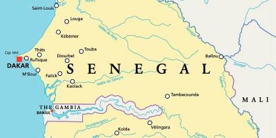 Սենեգալ գետի քարտեզ Աֆրիկա